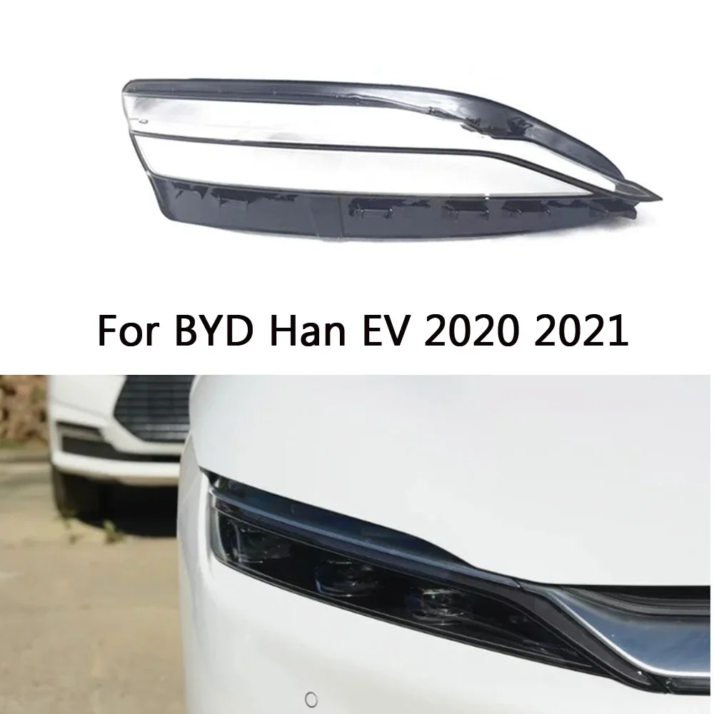 

HTTCY Для BYD Han EV 2020 2021, крышка передней фары автомобиля, линза, крышка лампы, абажур, корпус фары