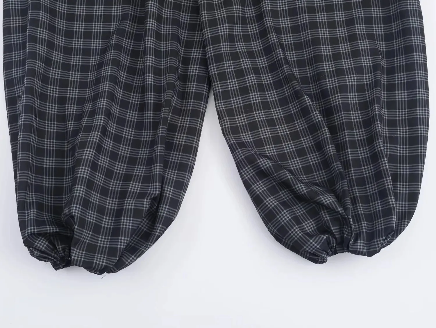 Frauen 2025, Herbst Mode Vielseitige Pumphose Plaid Gedruckt Lose Hosen Weibliche High-Taille Kordelzug Casual Hosen – Detail 6