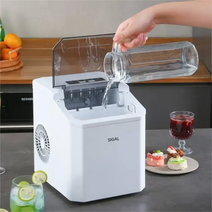 Furniture Countertop Ice Maker Machine for Home Kitchen, Portable Electric Nugget Size Ice Cube Making Machine