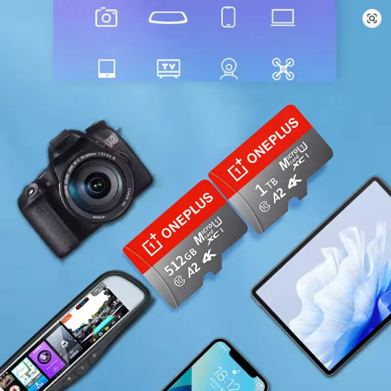 Oneplus HOT Micro SD Card 1TB High Speed TF Flash Card Memory Card 128GB 256GB 512GB U3 V60 8K Full HD For GoPro Action Camera