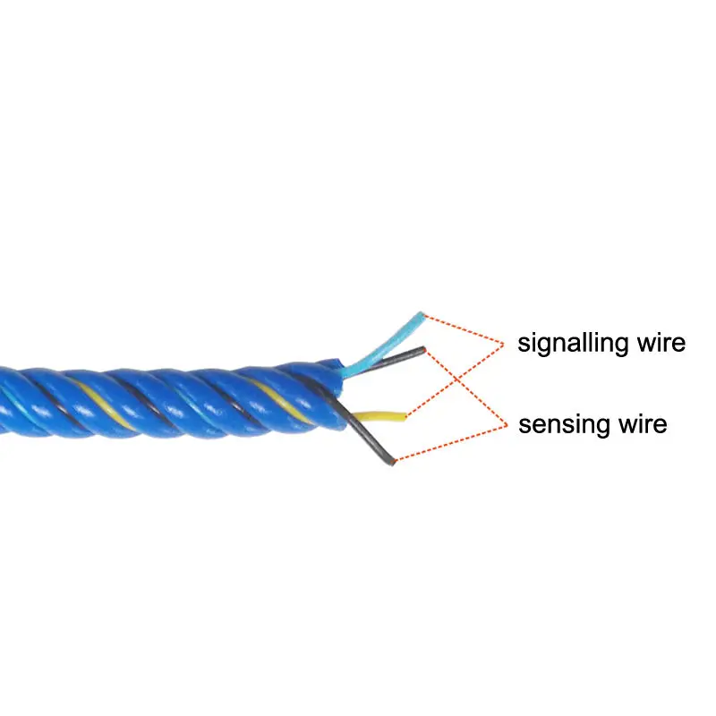 High Sensitive 4 Core Locating Water Leakage Detector Alarm Sensing Cable With Male/Female Connector For Warehouse