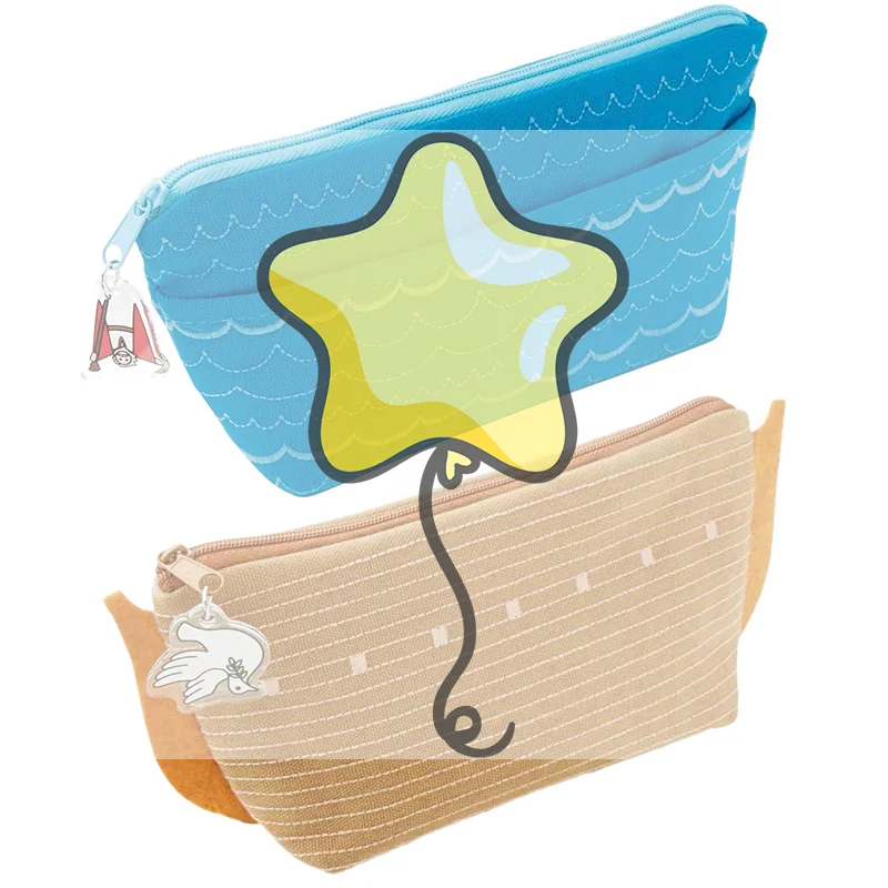 Cute Large Capacity Portable Cosmetic Bag Creative Cartoon Ocean Pencil Case Stationery Storage Bag School Supplies
