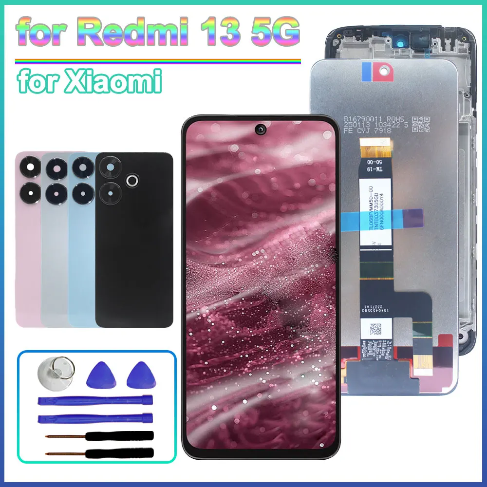 Écran LCD 100 % testé pour Redmi 13 5G ‎ Écran tactile de remplacement avec numériseur pour téléphone Redmi 13 5G (référence 2406ERN9CI)