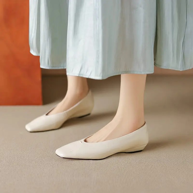 MORAZORA Fashion Genuine Leather Shoes Women Fashion Square Toe Low Heels Spring Summer Ladies Party Dress Shoes image 3