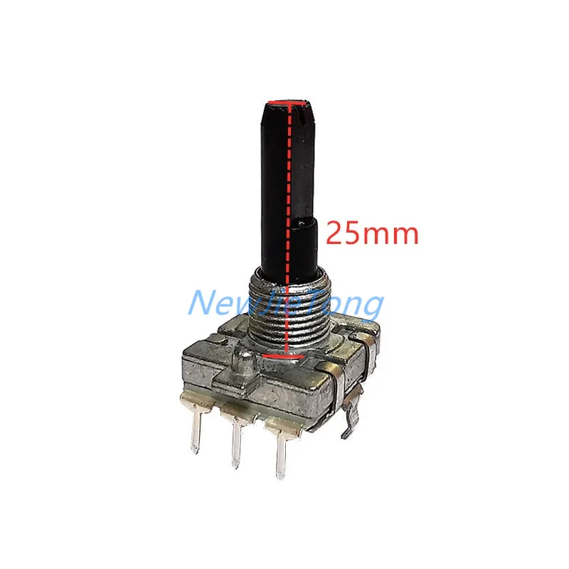 2pcs Rotary Encoder EC16 24 Position Digital Rotary 3Pins Amplifier Volume Switch Induction Cooker Switch 25MM Half Shaft