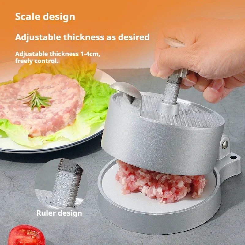 Non-stick Coating Manual Burger Meat Press Flip-top Patty Maker Beef Patty Model Tool for Kitchen