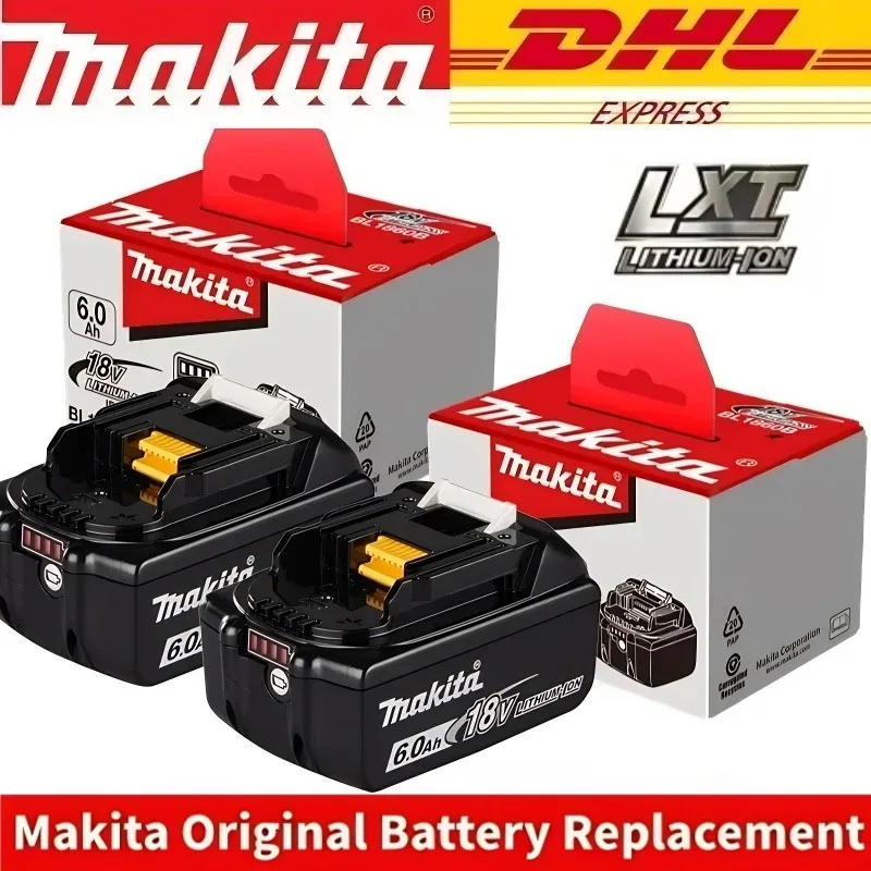 

100% Genuine 18V Makita 6Ah for Makita Battery BL1840 BL1830B BL1850B BL1850 BL1860 BL1815 Replacement Lithium Battery