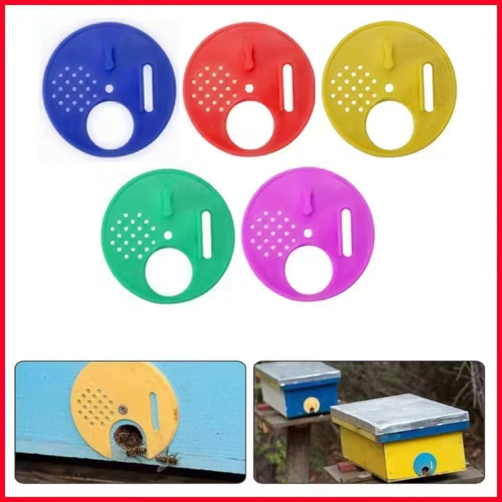 

5 Pcs Round Rotatable Beehive Door, Beekeeping Bee Exit Hive Vent Entrance Ventilation Gate Nest Tools, Insect Supplies