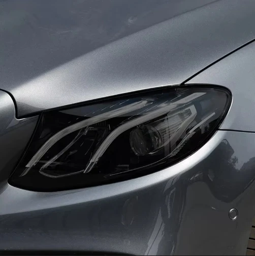 Für Mercedes Benz E Klasse W213 2017-2020 Limousine E63 Auto Scheinwerfer Schutz Film Rauch Schwarz Tönung TPU Aufkleber