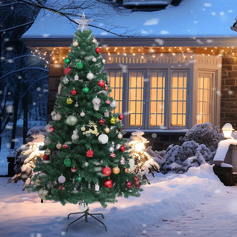

180cm Christmas Tree with Christmas Ball Decoration DIY Artifical Fake Christmas Tree for Navidad Noel 2026 New Year Xmas Party