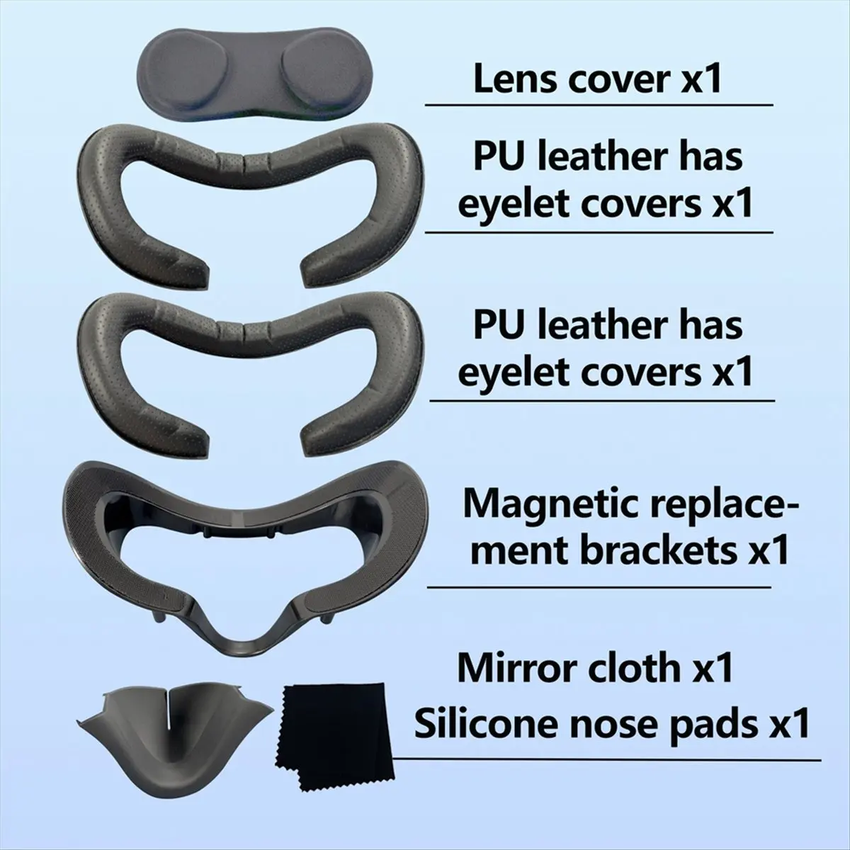 Punctual- Face Cover for Valve Index VR Accessories Anti-Scratch Protective Cover Nose Pad Eyelet Cover Three-Piece Set