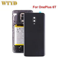 Battery Back Cover For OnePlus 6T with Camera Lens  Replacement Mobile Phone Repair Parts