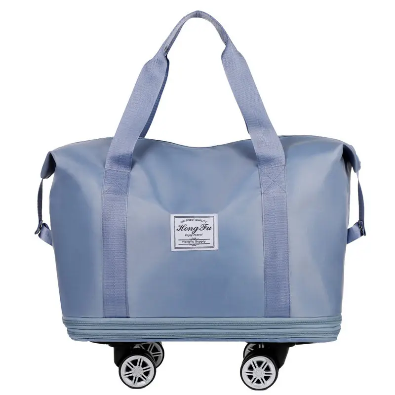 Portable Folding Luggage Bag Wheel-equipped Travel Bag for Short Business Trips And Students Living on Campus Women's Style view 5