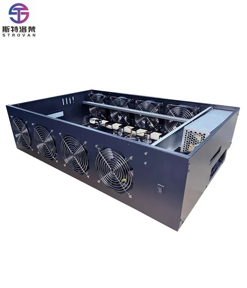 Pc Machine Graphic Card case Chassis Barebone System Gpu with Fully Motherboard New and 8gpu case