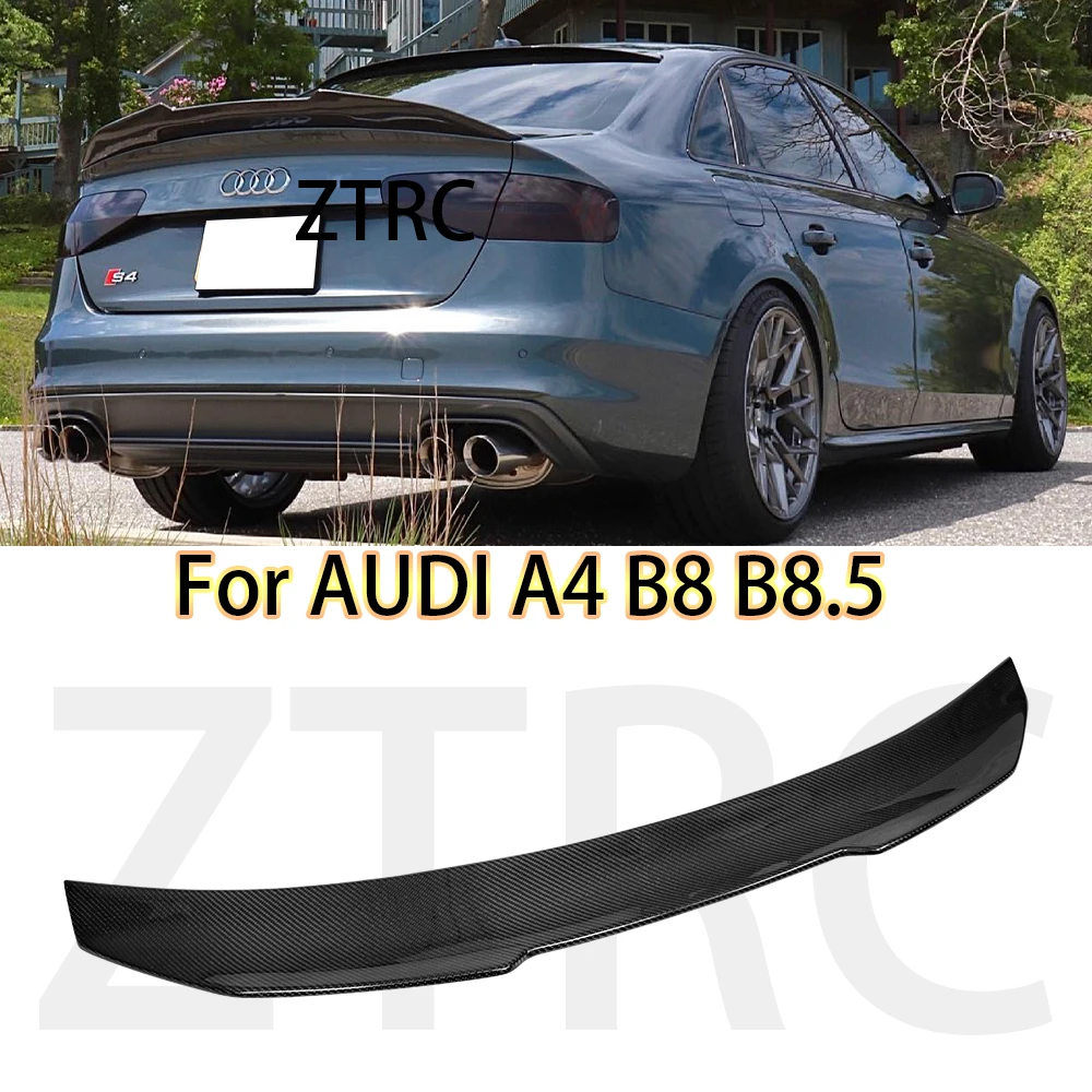 

Car Spoiler For Audi A4 B8 B8.5 Sedan PSM Style Real carbon fiber material Rear Spoiler Trunk wing 2008-2016