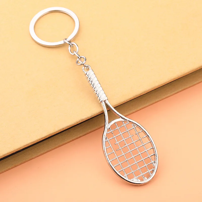 Tennis Racket Key Ring Pendant Sports Event Prize Promotion Gift Creative Gift Car Key Chain