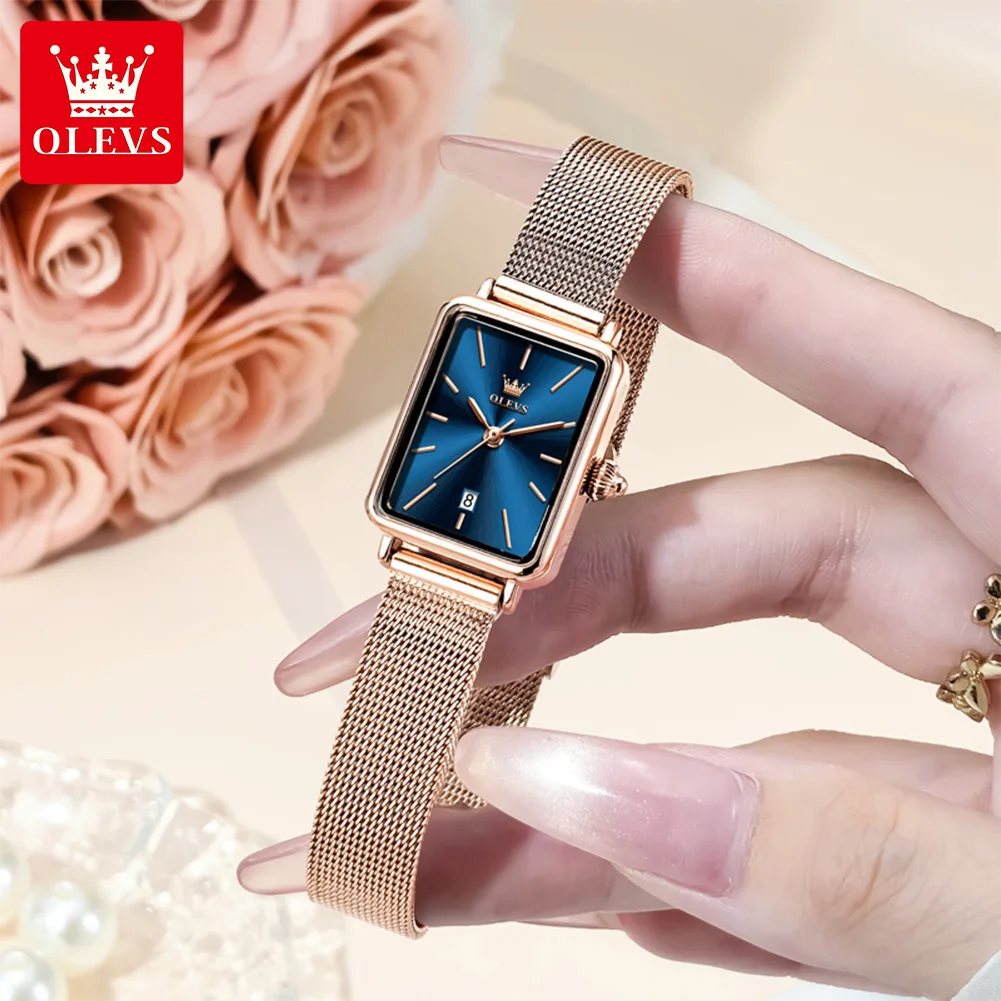 OLEVS 3692 Women Watch Waterproof Stainless steel Mesh Belt Simple Hand Clock High Quality Ladies' Watches