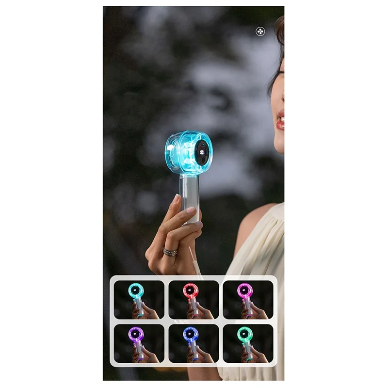 

A76X-Portable Handheld Ice Cooling Fan 100 Speed 3000Mah LED Digital Display Mini Air Conditioner For Outdoor/Office/Travel