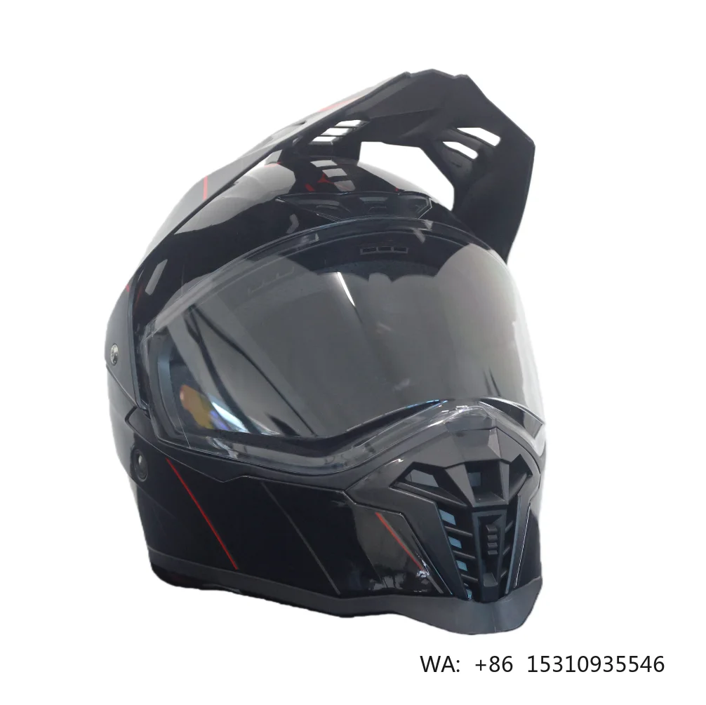 Dual Visor Motorcycle Racing Helmet - Nuovo Casco Moto Modulare Premium in