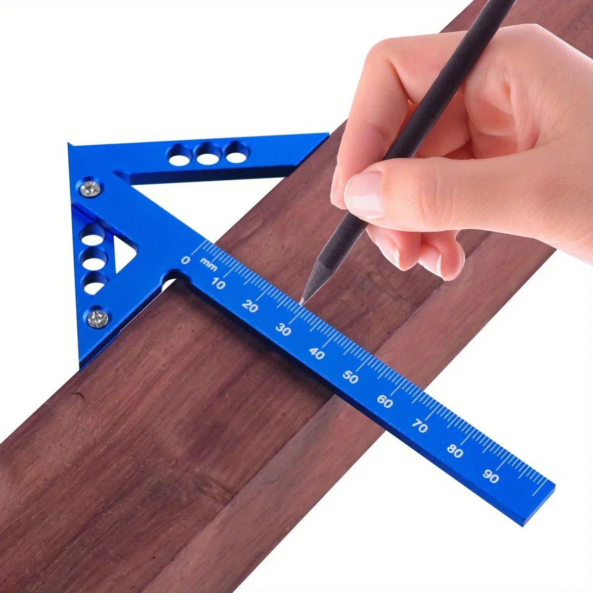 Center Finder Woodworking Square 45/90 Degree Right Angle Line Gauge Aluminum Center Scribe Carpenter Ruler Wood Measuring Tool