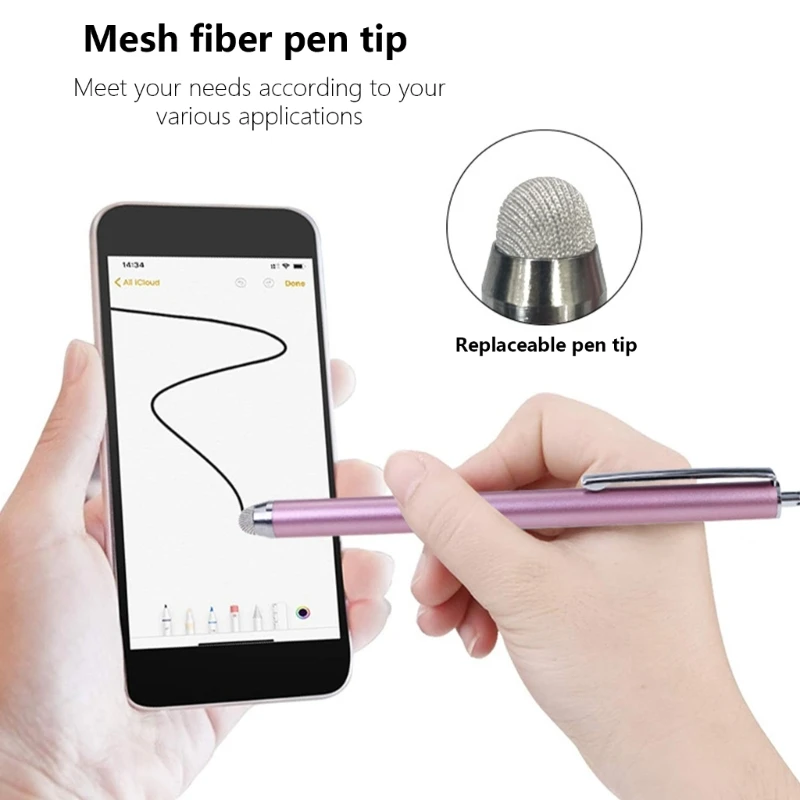 Pen Capacitive Disc Tip High Sensitivity Ergonomic Grip Capacitive for Phone Tablet and Touch Device