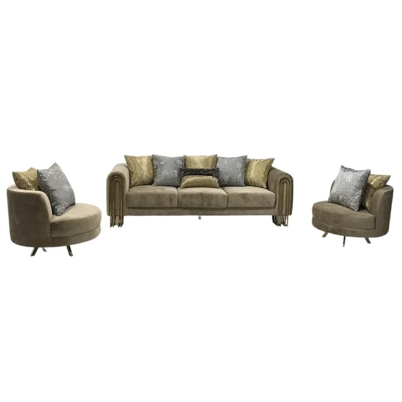

sofa armchair set 3 pc sienna brown