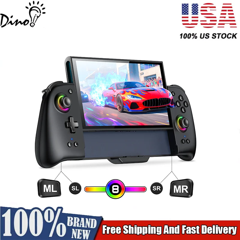 

Аккумулятор DinoFire JC400 1000 мАч и функция макросов Turbo для Switch 2, двойные задние кнопки, управление движением для Switch 2