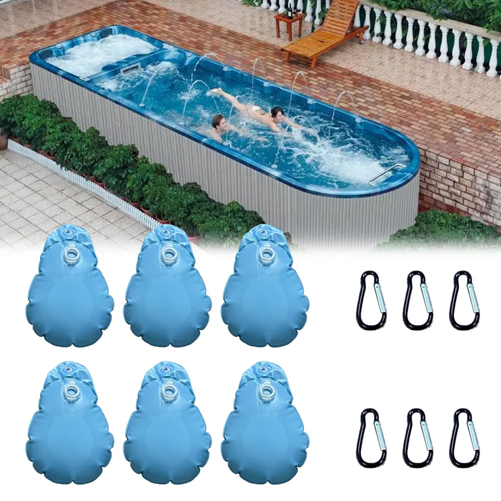 High Quality Home And Garden Supplies 6-pack Pool Cover Weights Water Bag With Hook To Hold Your Pool Cover In Place Water Bag