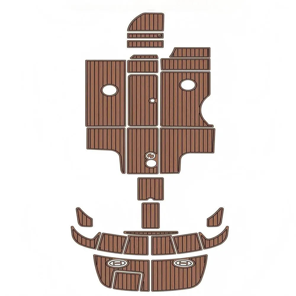 

Накладка на палубу STLF 2011 Sea Ray 290 Sport для плавательной платформы и кокпита, мат из EVA-материала под тик, SeaDek MarineMat, в стиле Gatorstep, самоклеящаяся