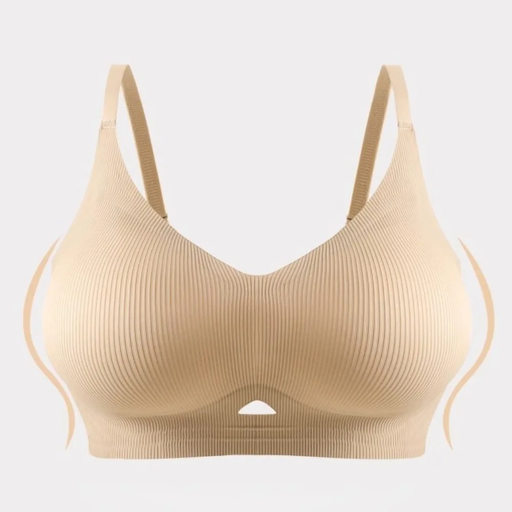 

Close-fitting Wireless Deep V Bra Anti-sagging Traceless Brassiere for Women Adjustable Gathered Breasts Seamless Bras Sport