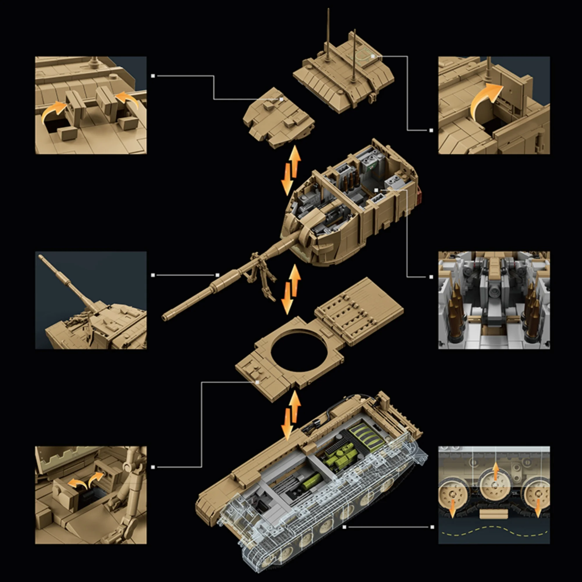 ตัวต่อรถถังหนัก FV4005 ของอังก - Lego Compatible Military Tank บทวิจารณ์และราคา