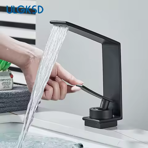 ULGKSD Bathroom Basin Faucet Modern Mixer Tap Single Hole Crane Hot&amp;Cold For Bathroom Faucet Deck Mounted Various Basin Sink Tap