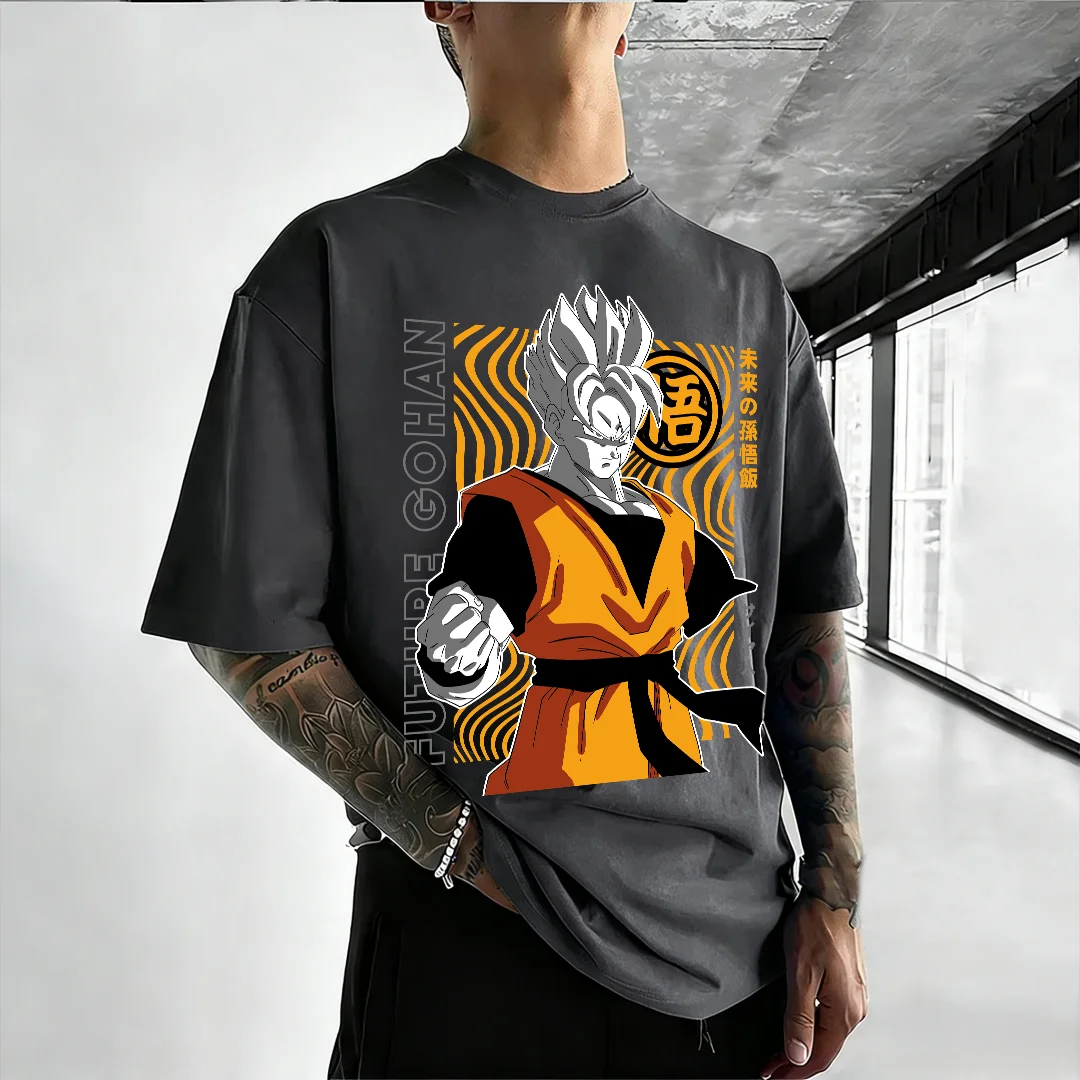 2026 Sommer Bestseller Dragon Ball Anime Muster Familien-Eltern-Kind T-Shirts Hochwertige Kurzarm Harajuku Streetwear Oberteile