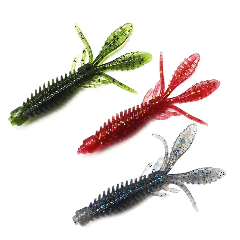 1.8g 2.2g Salty Fishy Floating Bibi Soft Shrimp Bait Crawfish Lure NED Rig Trailer For Bassing