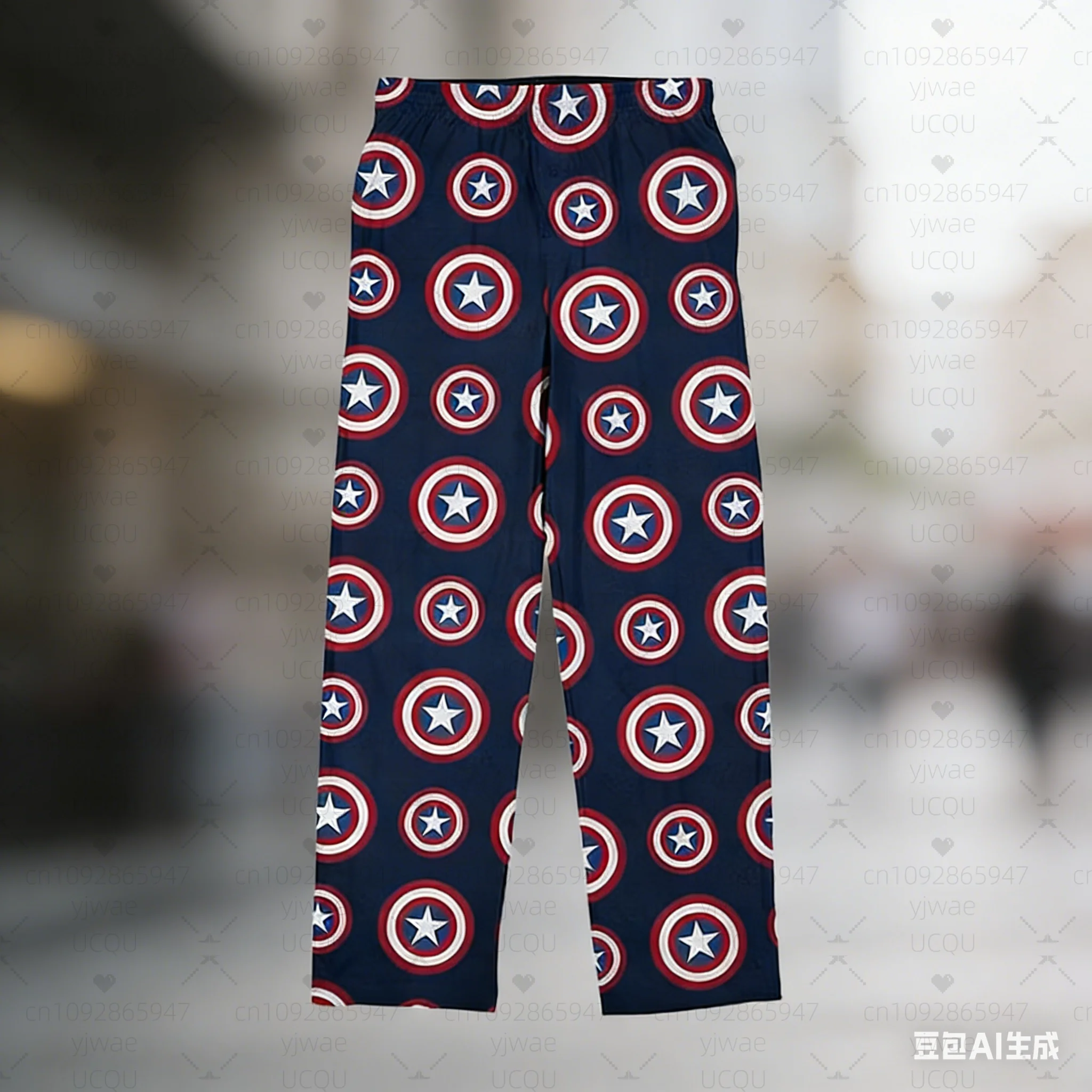 26 Pantalones de pijama de Capitán América para hombre y mujer, pantalones de pijama para mujer, pantalones largos diarios para hombre y mujer, pantalones de pijama