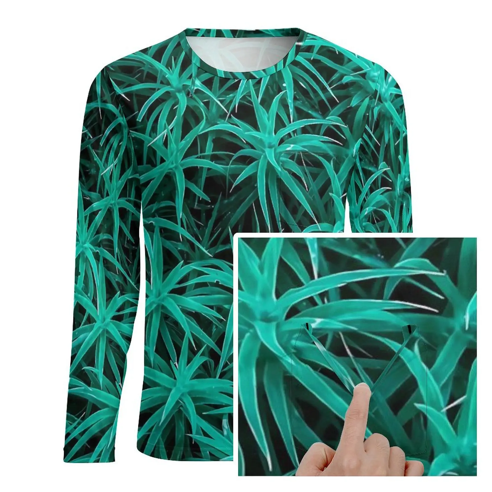 Forest Moss T-Shirt Daily Green Leaves Print EMO T Shirts Men Fashion Graphic Tshirt Big Size 4XL 5XL