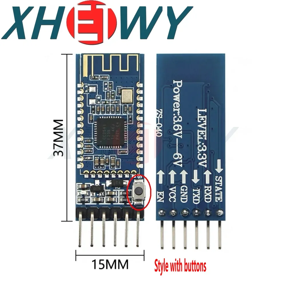 AT-09 BT05 Bluetooth 4.0BLE module serial port leads out CC2541 compatible with HM-10 connection to microcontroller