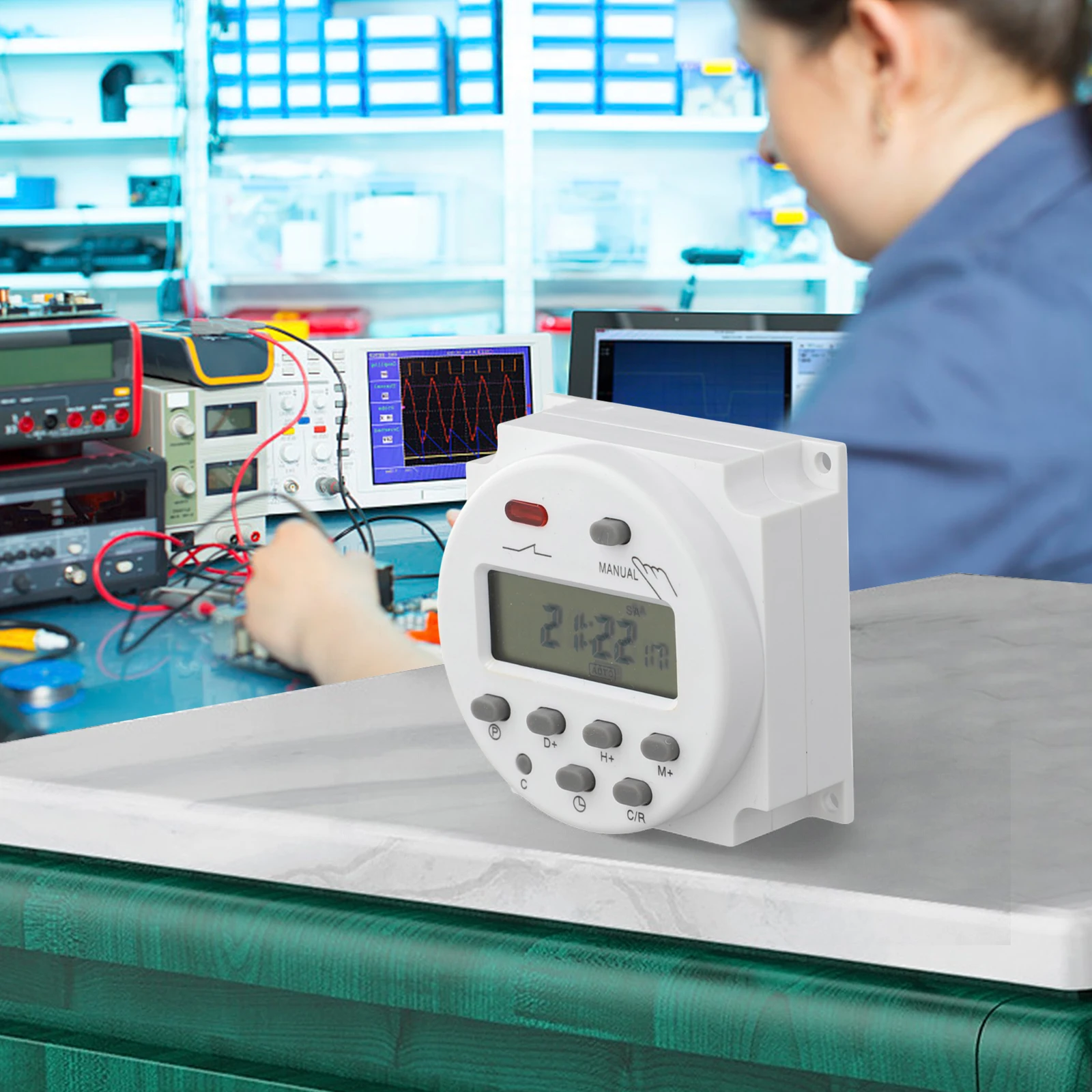 

Электронный таймер, реле таймера 12 В, программируемый 17-кратный неделя, автоматический таймер, коррекция ошибок, встроенная аккумуляторная батарея