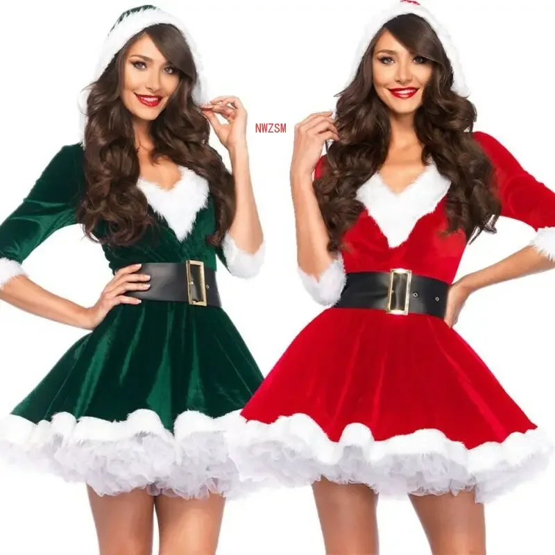 Miss Claus fur s for Women, Christmas Dam Party fur s, Sexy Santa Outfits, Hoodie, Sweetie Cosplay Costumes, Fashion