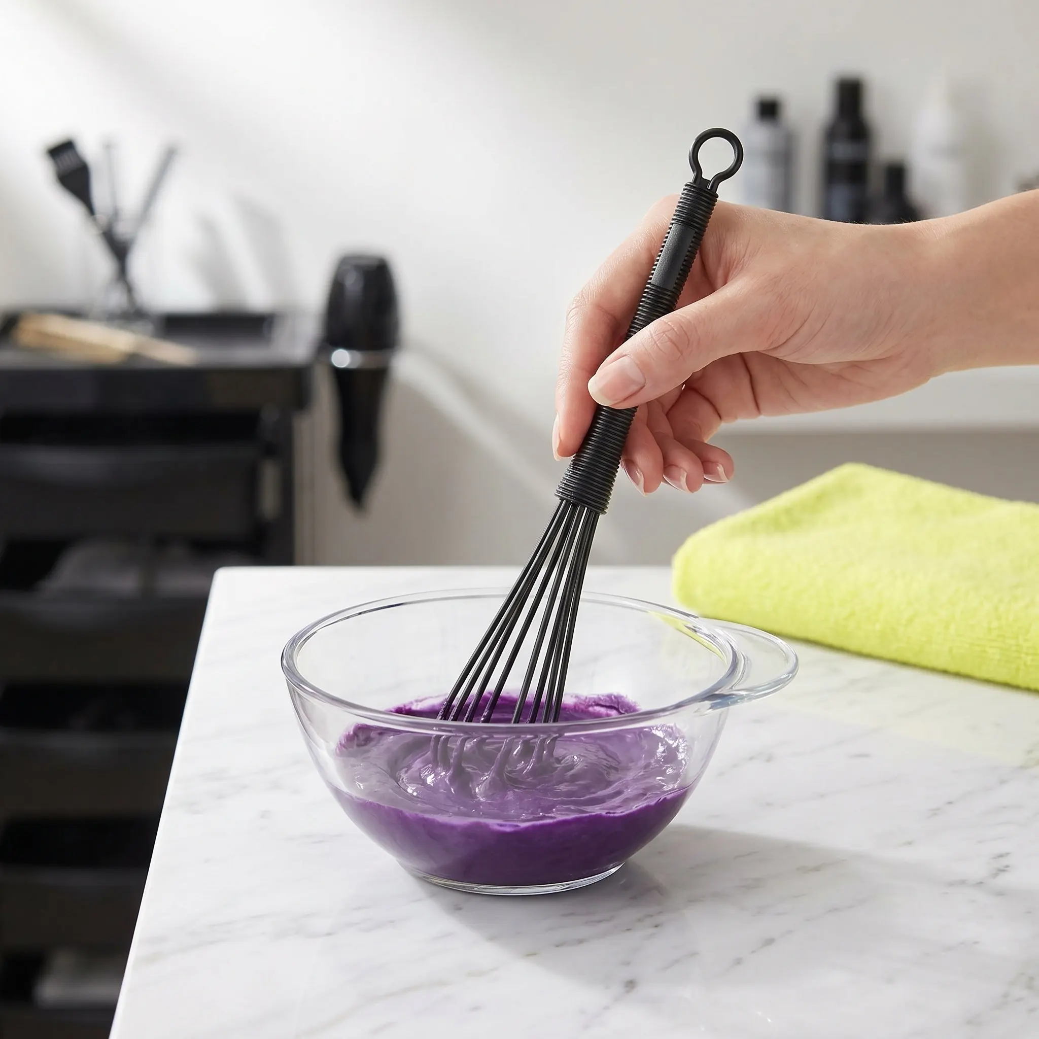 5pcs Small Plastic Whisks for Hair Dye Mixing – Kitchen & Beauty Stirring Tools, Lightweight & Easy to Use