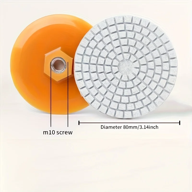 1pc 3-inch Polishing Pad, Dry and Wet Dual-Use Grinding Disc, Used for Polishing Marble, Granite, Concrete, Countertop Stones
