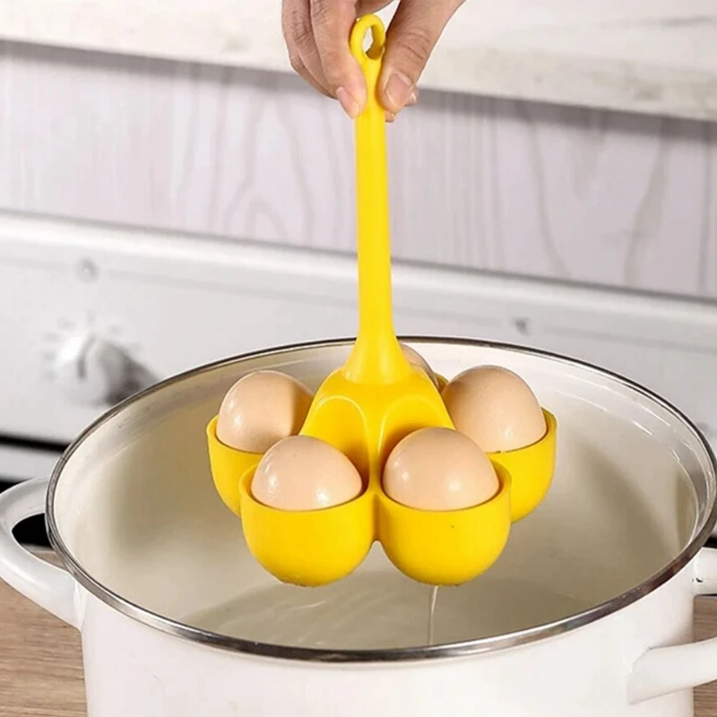 New 5 Hole Silicone Egg Cooker High Temperature Resistant Steamed Egg Tray Food Grade Complementary Food Tools