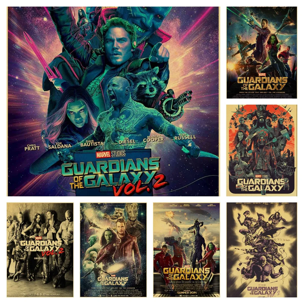 Canvas Painting Marvel Movie Guardians of The Galaxy Posters Room Decor Picture for Children Bedroom Home Background Decoration