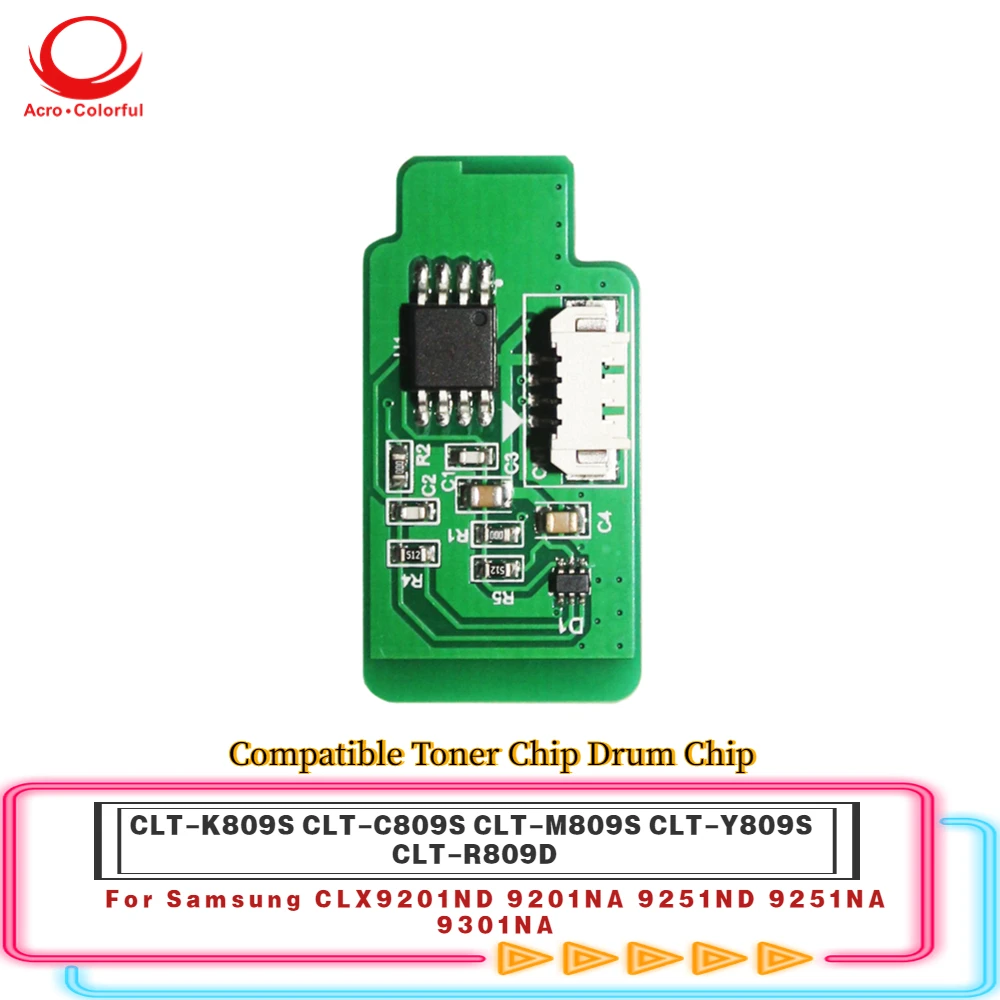 CLT-K809S CLT-C809S CLT-M809S CLT-Y809S Compatible Toner Chip CLT-R809 Drum Chip For Samsung CLX9201ND 9201NA 9251ND 9251NA