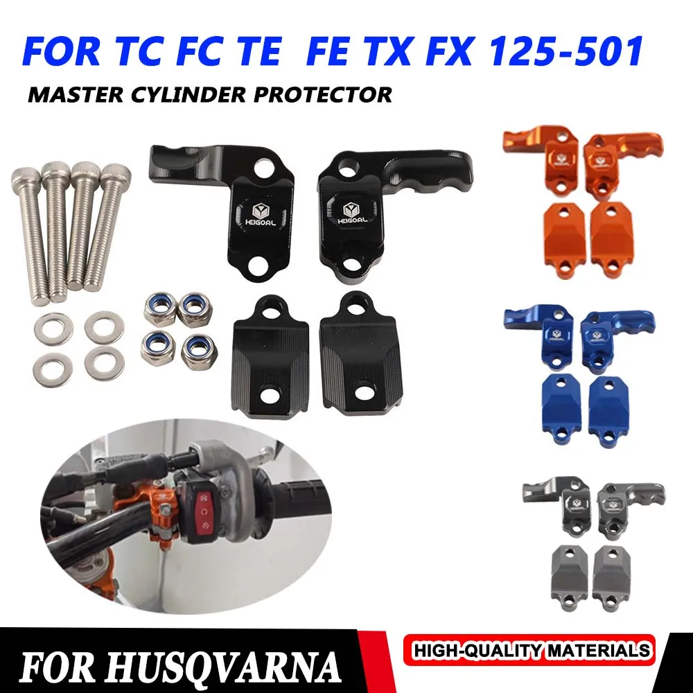 Motorcycle Master Cylinder Guard Protector Kit For HUSQVARNA TE FE 300 250 350 450 501 ENDURO 2014-2016 XC TX300I FX350 FX450