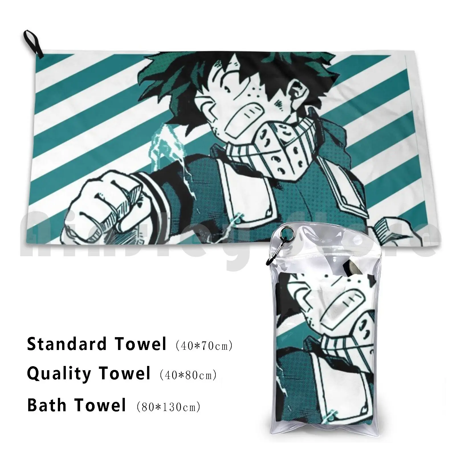 Izuku Midoriya Полотенце на заказ Банное полотенце Boku No Hero Academia Deku Midoriya Izuku Anime Midoriya All Might