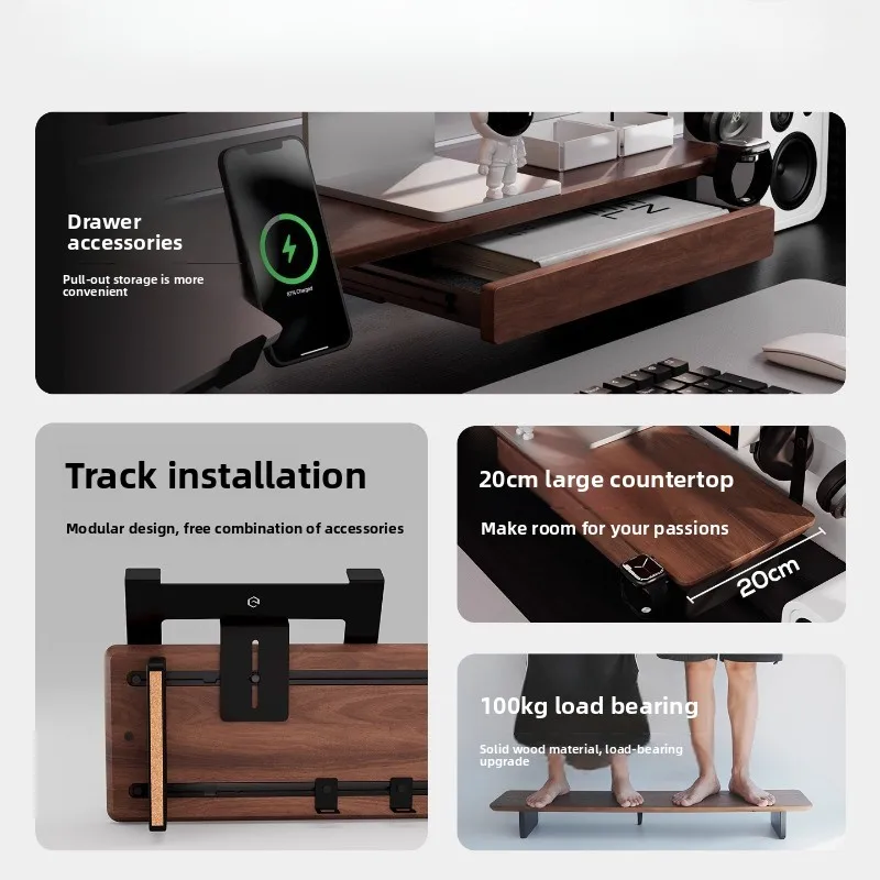 Z3 Pro وحدات مراقب الناهض الخشب الصلب سطح المكتب مصعد حامل شاشة الكمبيوتر حامل مريح مكتب عمل منظم النظام #5