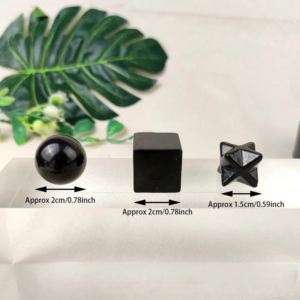 1Pc Black Russia Shungite Cube Melkaba Ball Sphere Natural Crystal Schungite Reiki Stone For Cleansing Meditation Yoga Fengshui