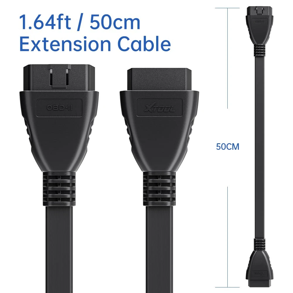 XTOOL OBDII Extension Cable 1.64ft 16 Pin Male to Female For A30/A30D/A30M/A30X, D7, D8/BT, D9/Pro, IP616, IP819, IP508/S, IP608