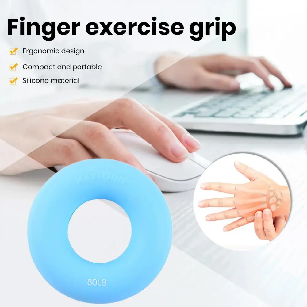 9CM Grip Strength Trainer Ring Forearm Finger Training Silicone Ring Hand Grip Strengthener Hand Exercise Equipment